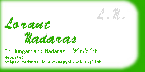 lorant madaras business card